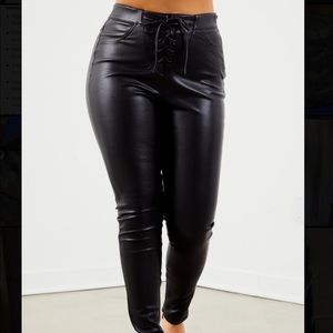 Lace Up Leather Pant BNWT